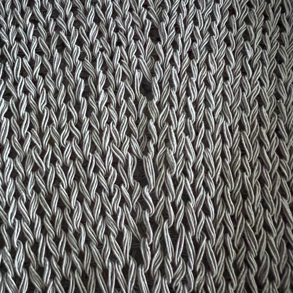 Vince Knitted Handmade Grey Small Cotton Nylon Crew Sweater Delicate Grey - Picture 5 of 5